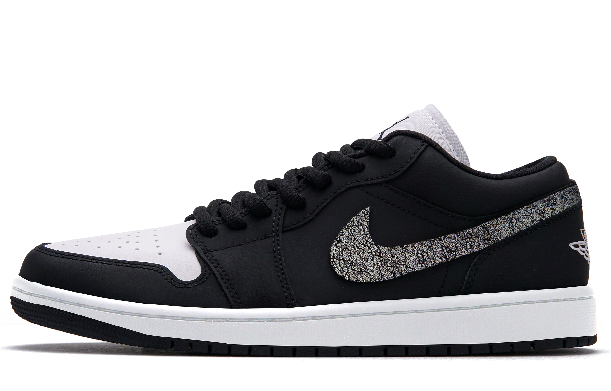Jordan Air Jordan 1 Abrasion Resistant Abrasion Resistant Low top Vintage Basketball Shoes Unisex Black White