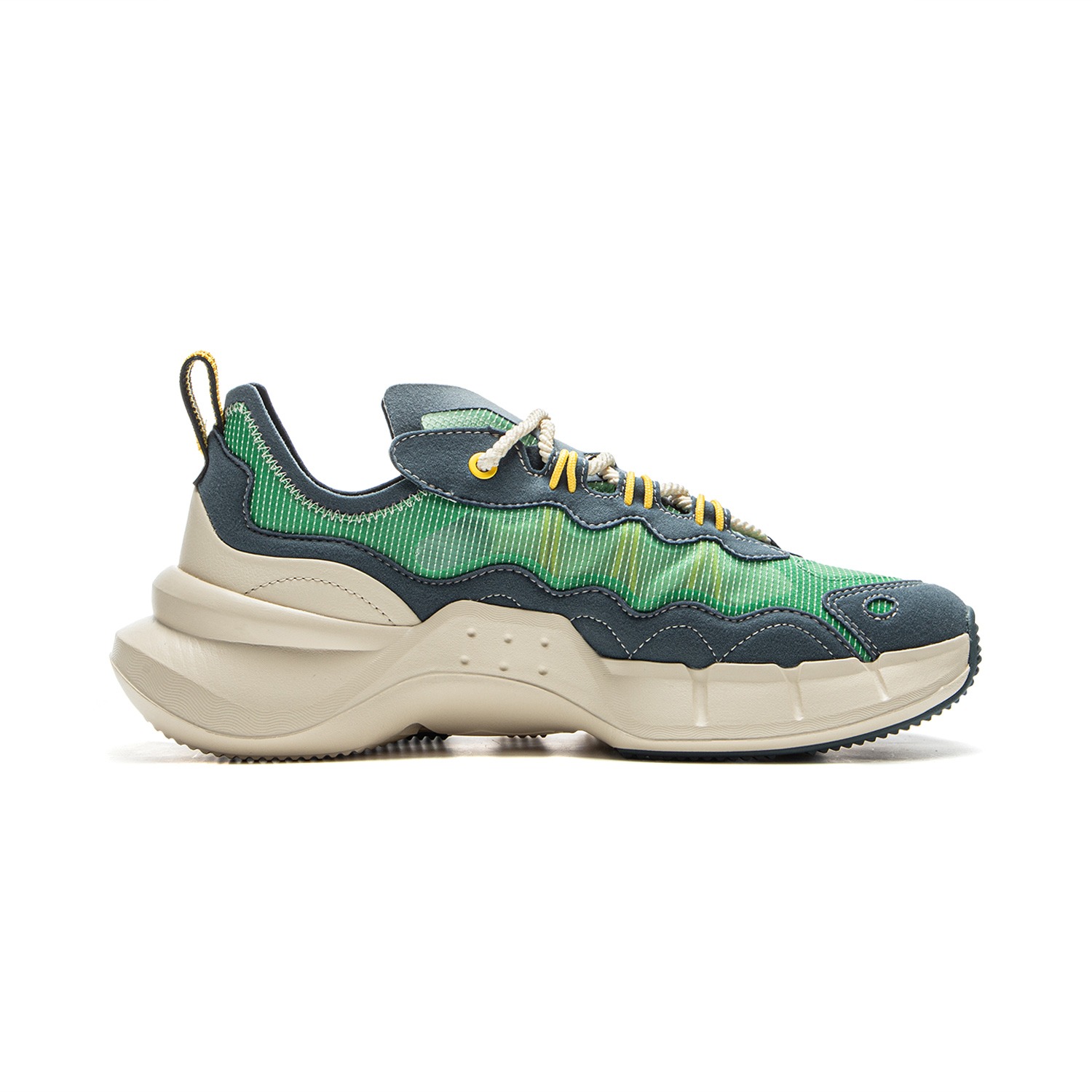Li Ning Slip Resistant Abrasion Resistant Slip Resistant Abrasion Resistant Low top Basketball Shoes Men’s Green