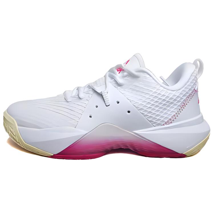 PEAK Fabric Cushioning, Wear Resistant Low top Basketball Shoes Men’s White