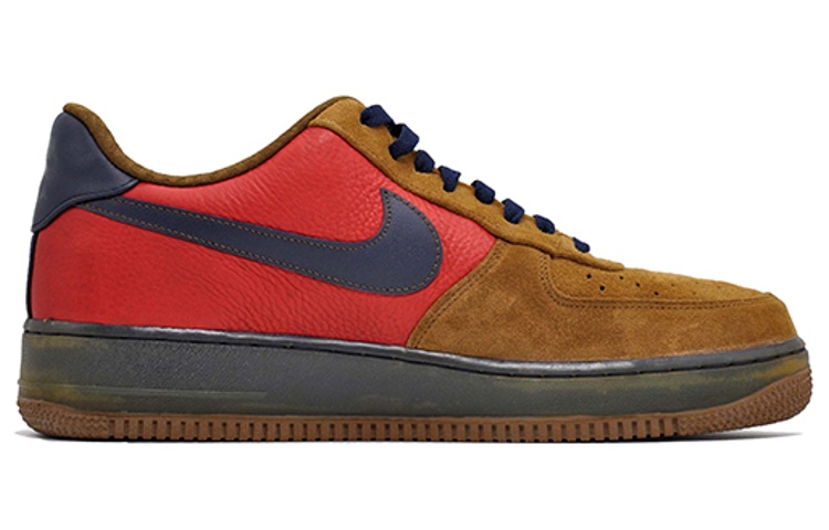 Мужские кроссовки Nike Air Force 1 Carter (коричнево-красные) — фото 2