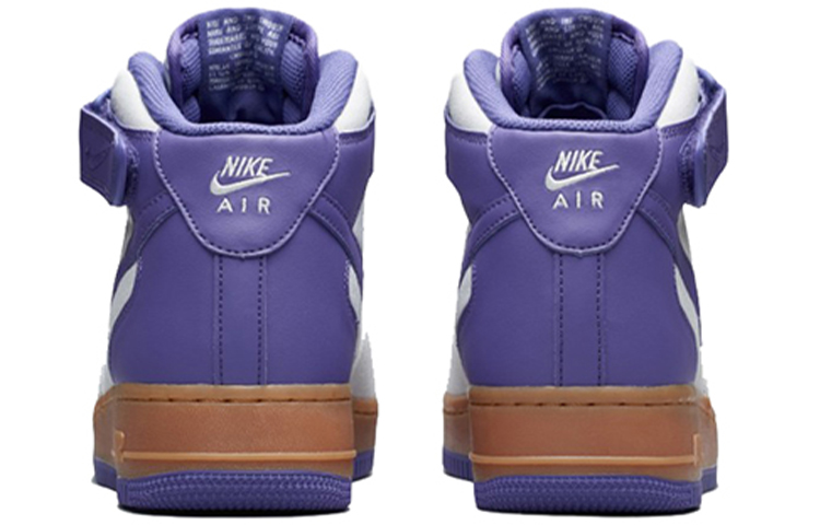 Мужские кроссовки Nike Air Force 1 Light Bone Purple Beige (фиолетовый / белый) — фото 4