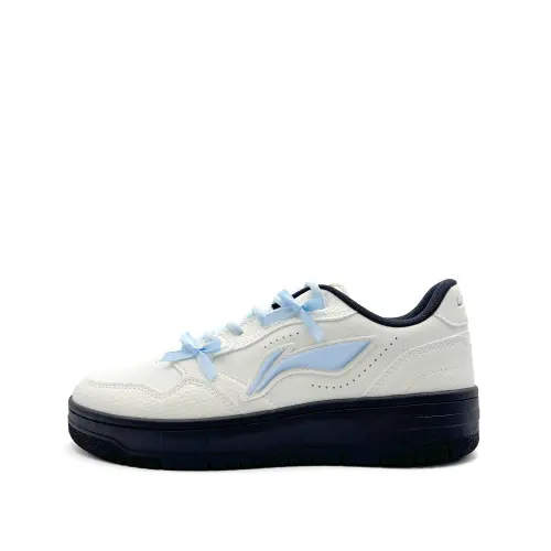 Li Ning Tianji Soft Slip Resistant Abrasion Resistant Low top Skateboard Shoes Women's Ecru