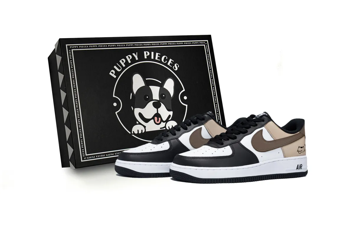 Nike Air Force 1 Puppy Fragment, Special Shoe Box Low top Skateboard Shoes Men's White