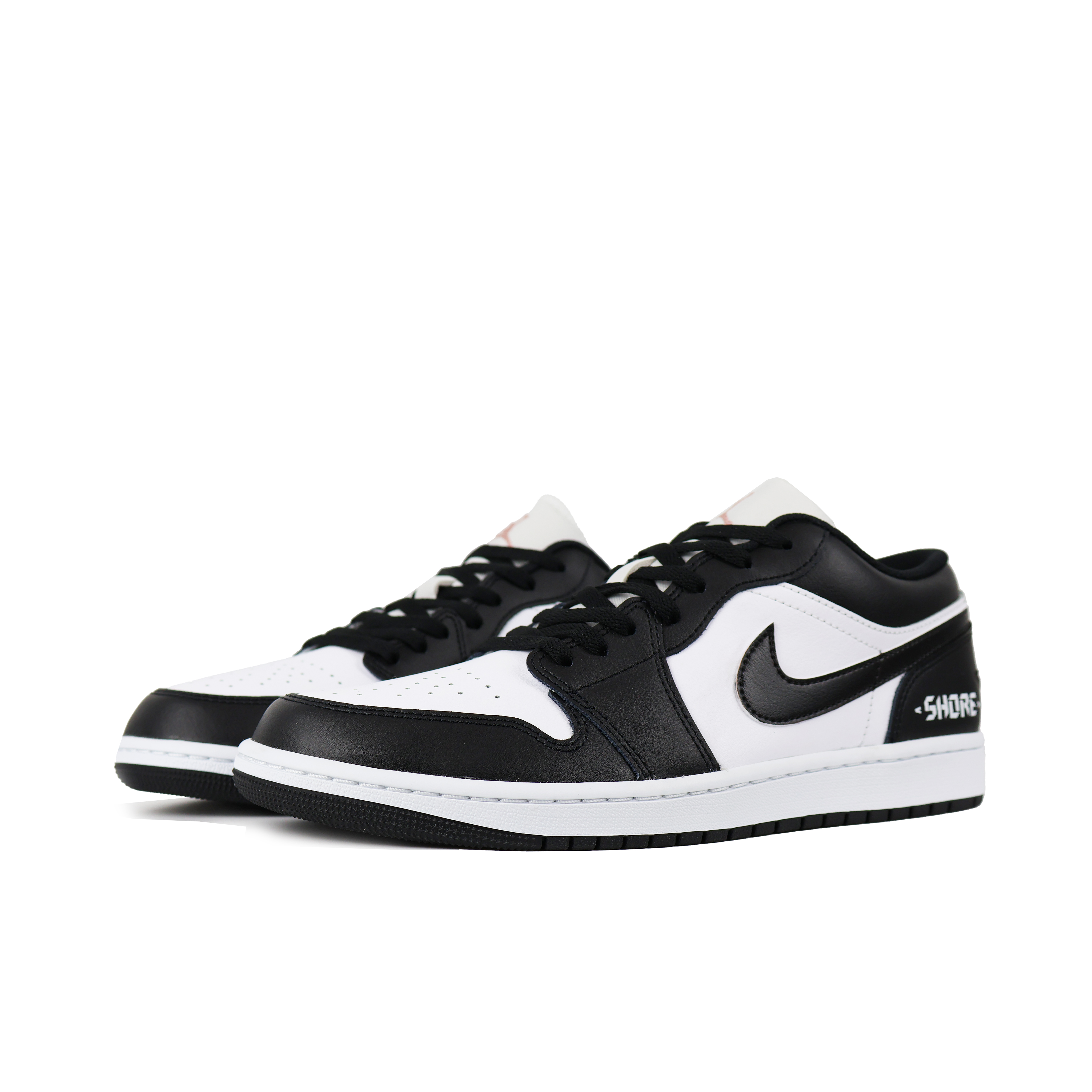 Jordan Air Jordan 1 Abrasion Resistant Support Low top Vintage Basketball Shoes Unisex White Black