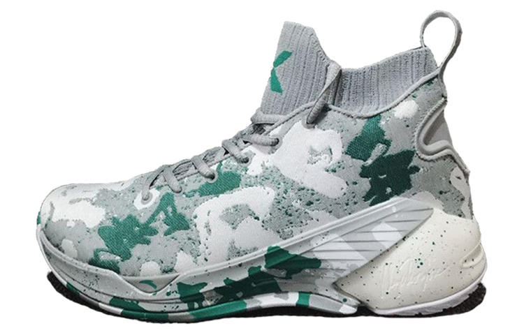 Anta KT4 Klay Thompson Lightweight, Wear resistant, And Non slip High top Basketball Shoes Men's White Green