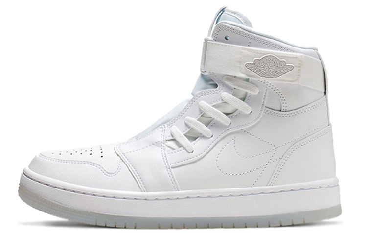 Jordan Air Jordan 1 Nova XX White Patent Leather Trendy Shock Absorbing Anti-Slip High Top Retro Basketball Shoes Women's White