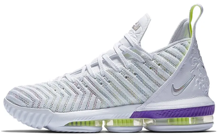 Nike Lebron 16 James 16 Cushioning Slip Resistant Abrasion Resistant Coverage Mid top Basketball Shoes Men's