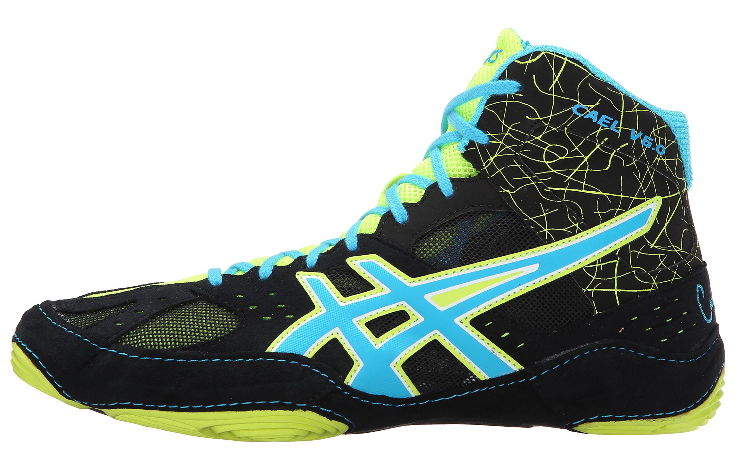 ASICS Cael V6.0 Wrestling Shoes ‘Black Blue Green’