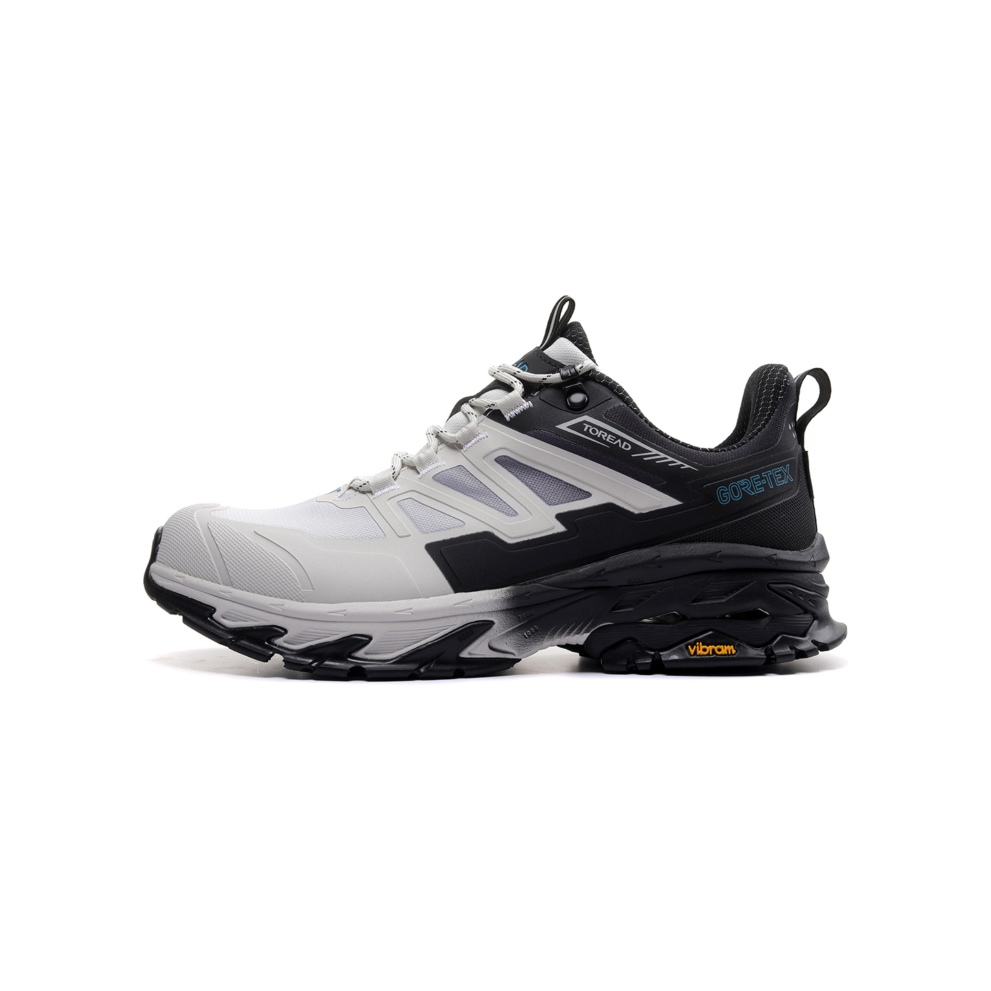 TOREAD Slip Resistant, Abrasion Resistant, Waterproof Low top Hiking Shoes Men’s Gray Black