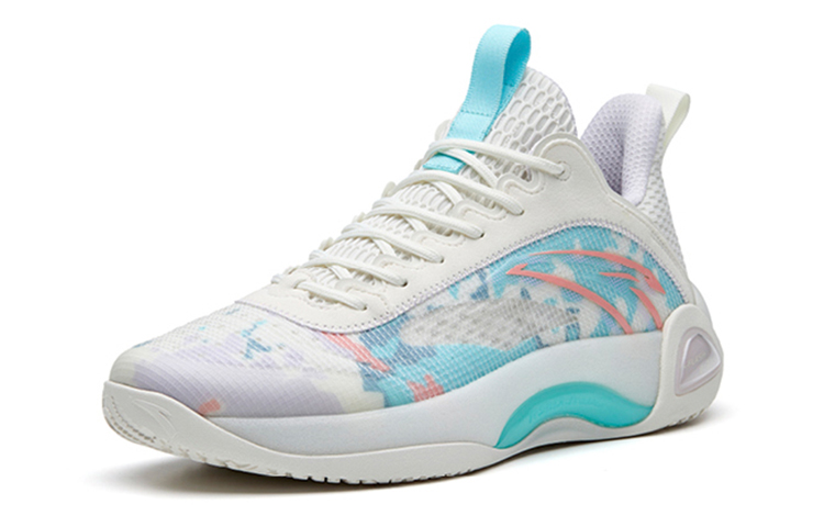 Anta Cement Bubble 2.0 Low top Performance Basketball Shoes Men’s White Purple