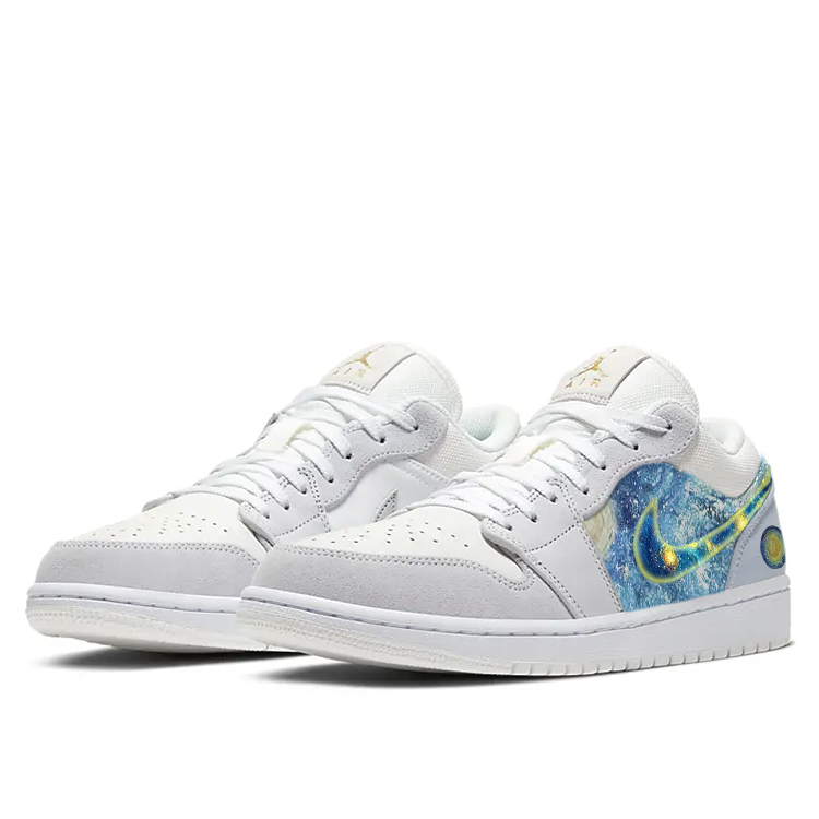 Jordan Air Jordan 1 Vintage Basketball Shoes Unisex Low Top White/Gray