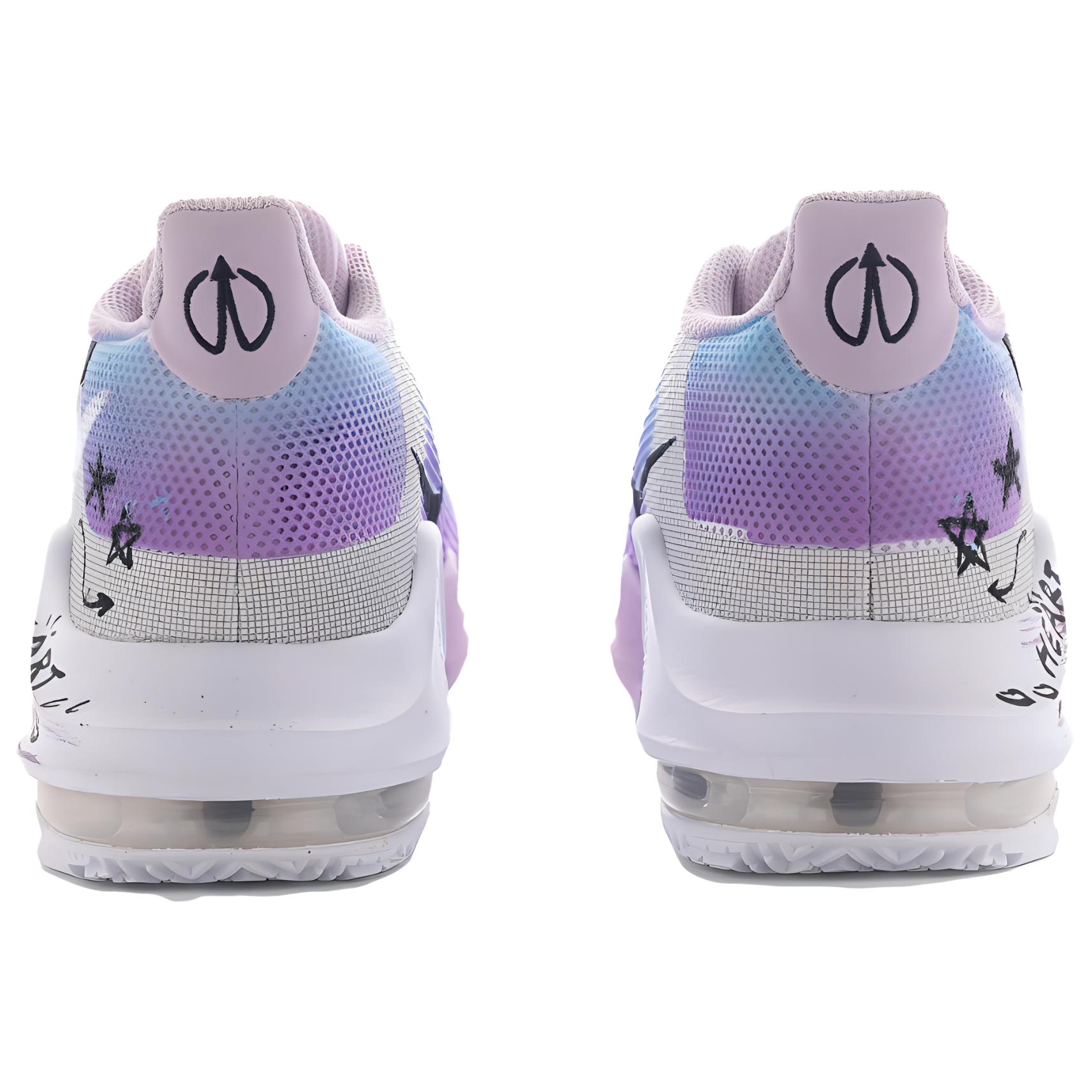 Nike Air Max Impact 3 Abrasion Resistant Slip Resistant Low top Basketball Shoes Unisex White Purple