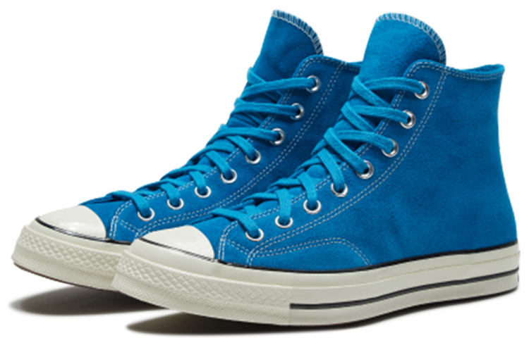 Высокие кеды Converse 1970s Seasonal Color Suede (сине-белые) — Синий / белый — фото 3