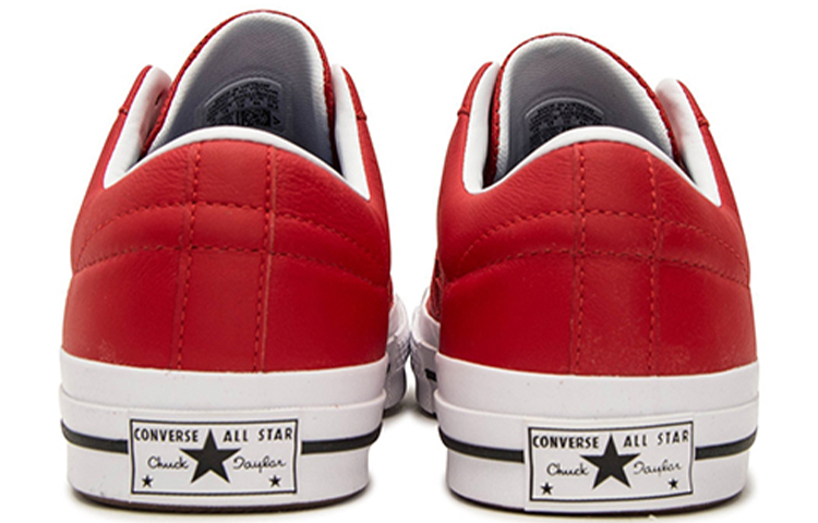 Кеды Converse One Star Perforated Leather (красно-белые) — фото 3
