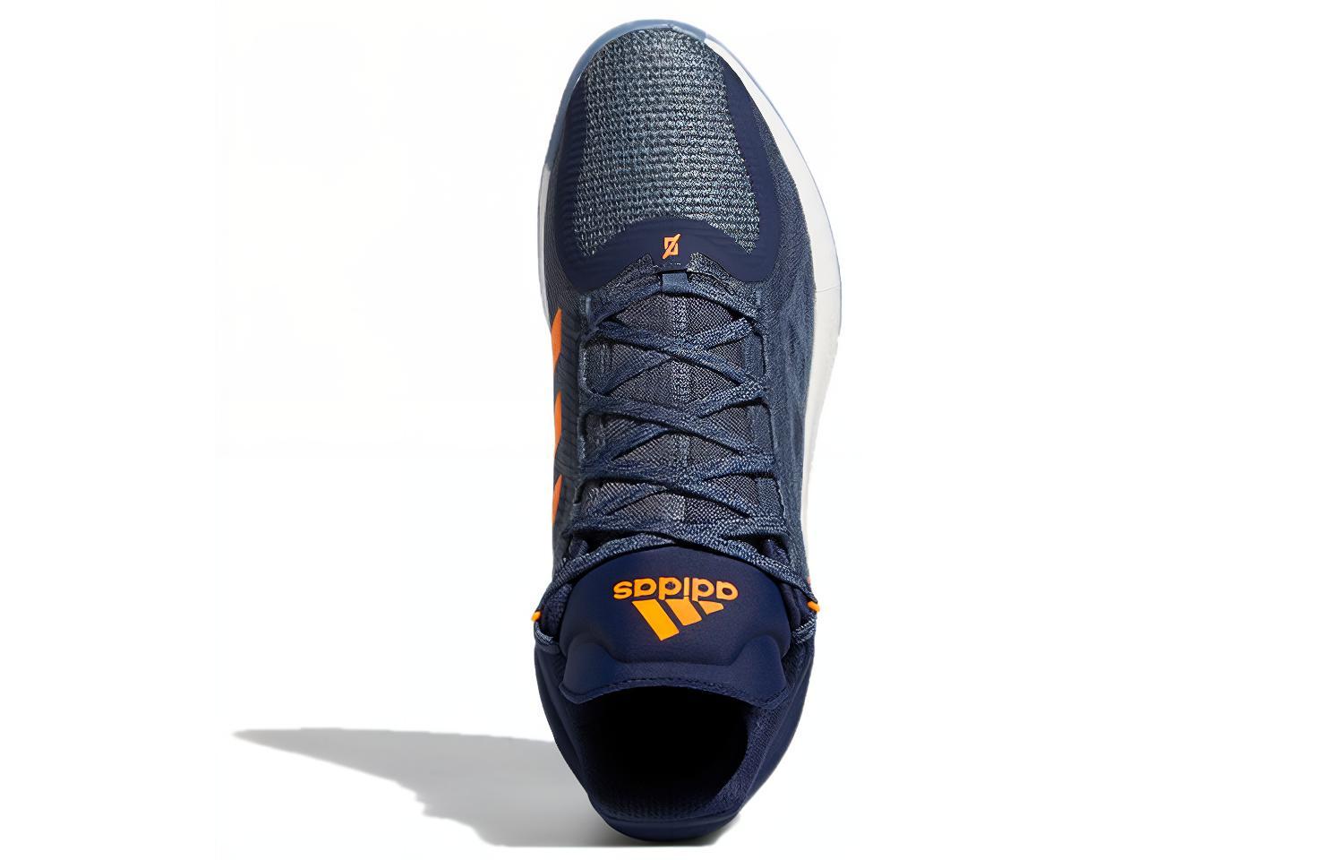 Мужские кроссовки adidas D rose 11 (синие) — 藏青蓝/遗迹蓝/信号橙 — фото 4