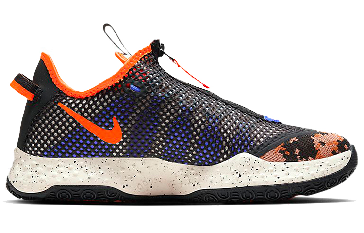 Кроссовки Nike PG 4 (черно-оранжевые) — фото 2