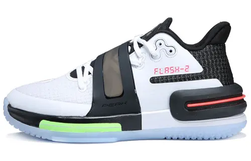 PEAK Taichi Flash 2nd Generation Cushioning Anti-Slip And Wear-Resistant Low-Top Basketball Shoes White Black