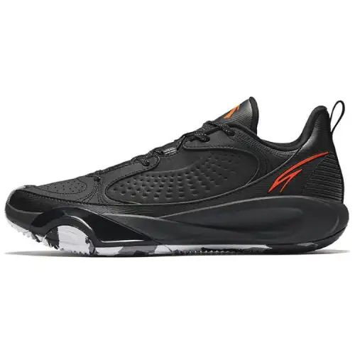 Anta Wind Tunnel 4 Cushioning Abrasion Resistant Support Low top Basketball Shoes Men's Black