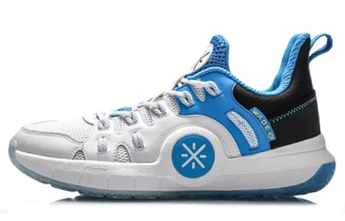 LiNing Wade's Way Comfortable and Versatile Shock Absorbing Anti-Slip Low-top Basketball Shoes Men's White Blue
