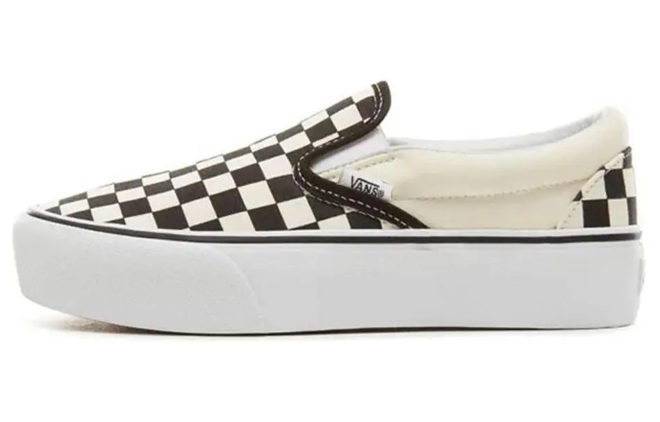 Slip-On Classic Vans Platform 'Checker - Black White'