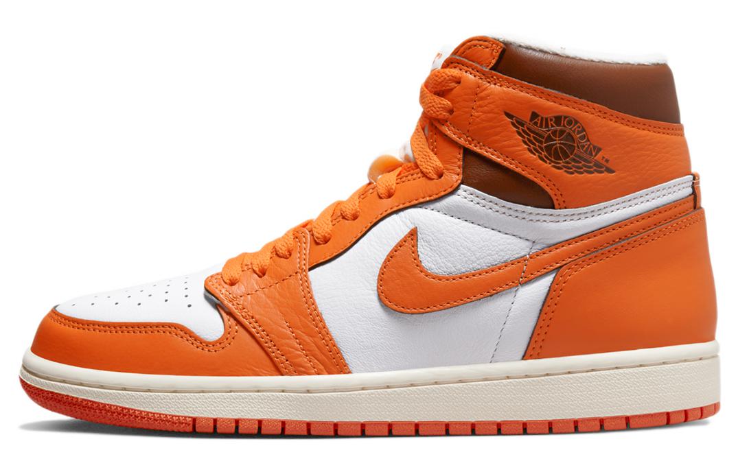 Женские кроссовки Jordan Air Jordan 1 Retro High OG "Starfish" (оранжево-белые)