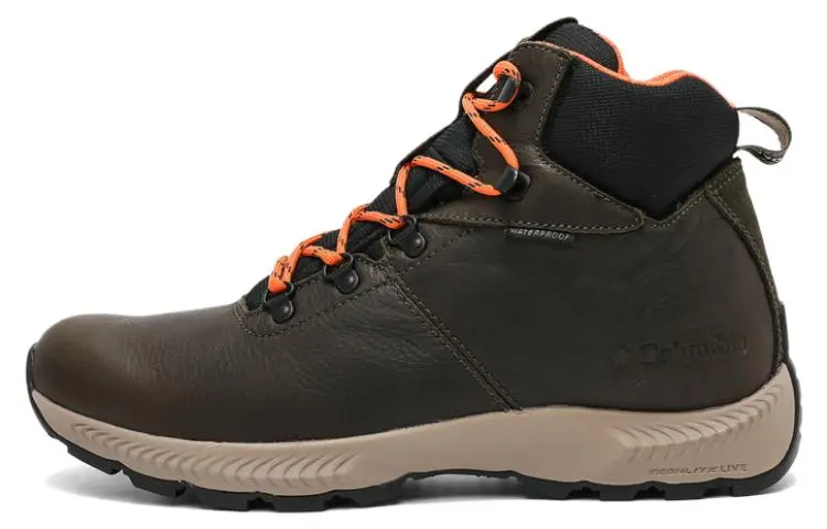 Columbia Slip Resistant Abrasion Resistant High top Outdoor Shoes Men's Army Green