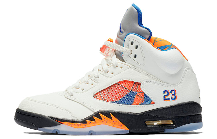 Мужские кроссовки Jordan Jordan Air Jordan 5 retro international flight OG (бело-сине-оранжевый)