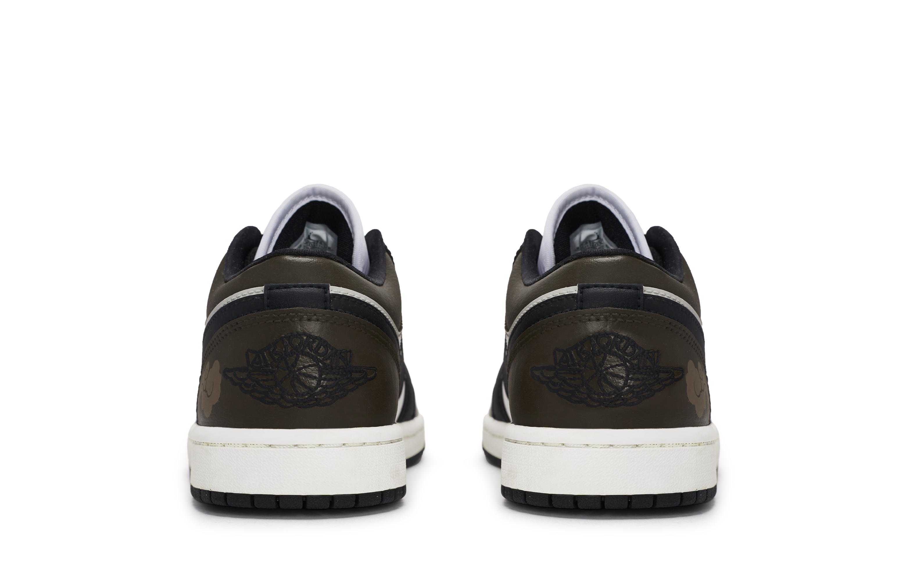 Jordan Air Jordan 1 REGO Hot Dog, A Moment In Time Low top Vintage Basketball Shoes Women’s Black White Gray Brown