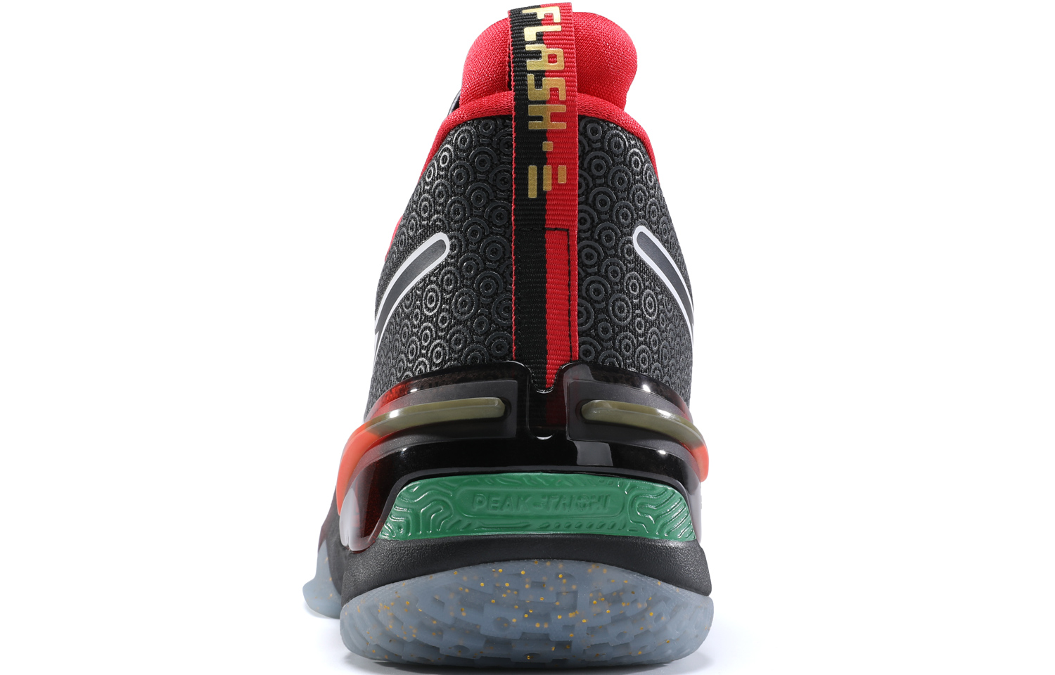 PEAK Flash 3 Cushioning Anti-Slip Wear-Resistant Coverage Support Rebound Mid-Top Taichi Basketball Shoes Black White