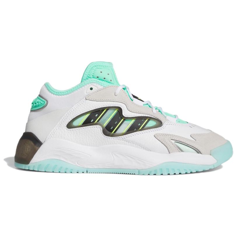 Adidas Originals Streetball Slip Resistant Abrasion Resistant Low top Basketball Shoes Unisex White Green