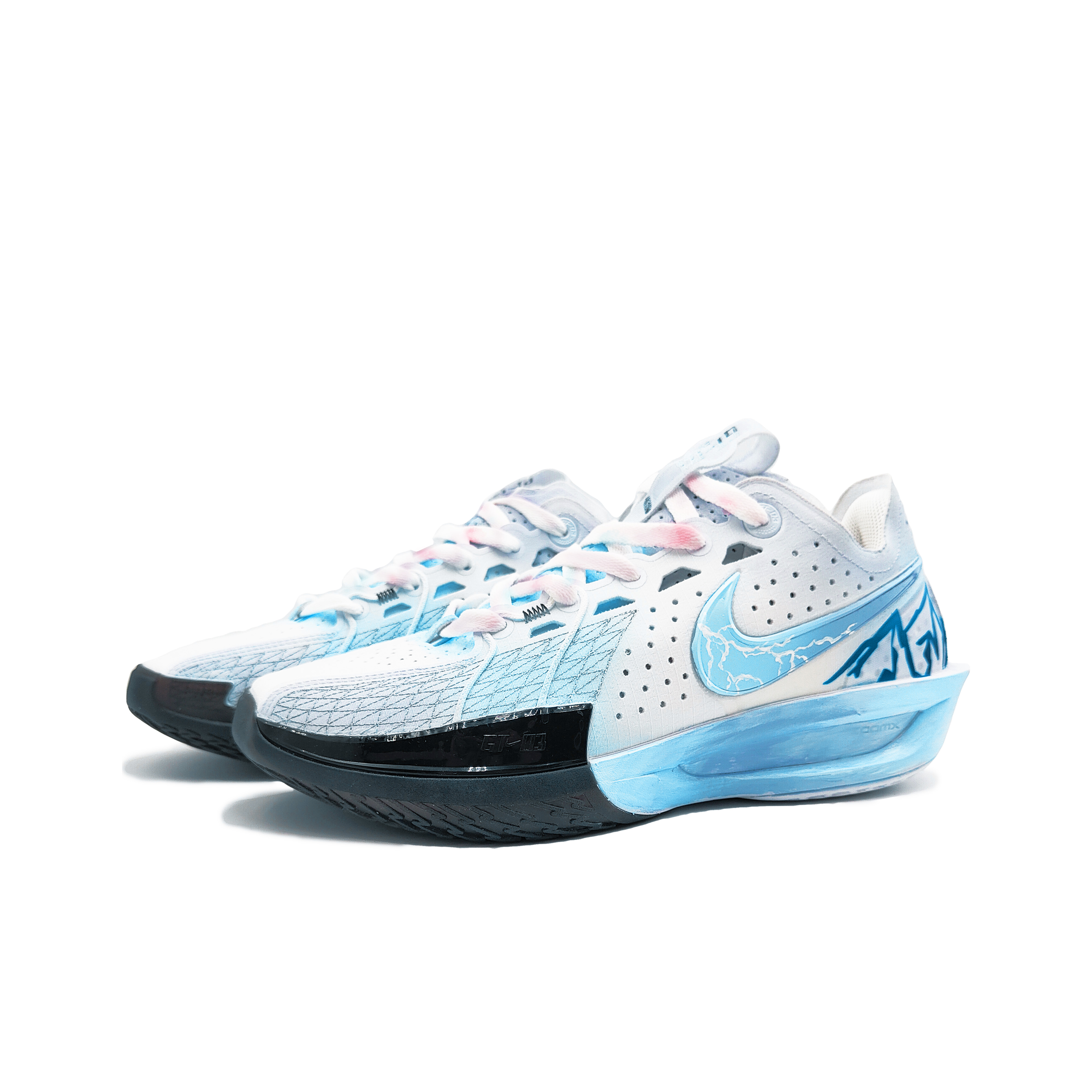 Nike Air Zoom G.T. Cut3 At The Summit Of EP Iceberg Abrasion Resistant Low top Basketball Shoes Unisex Blue White