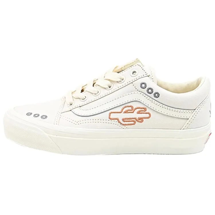 Vans Old Skool 36 Fabric Abrasion Resistant Abrasion Resistant Low top Skateboard Shoes Unisex White