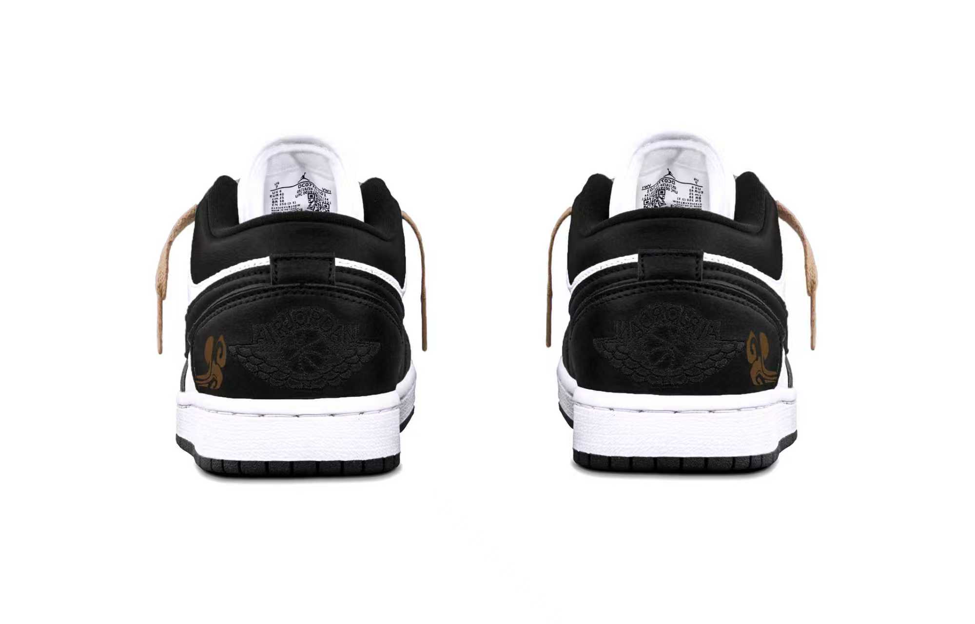 Jordan Air Jordan 1 Ink Brown Cloud Cushioning, Wear Resistant Low top Vintage Basketball Shoes Unisex