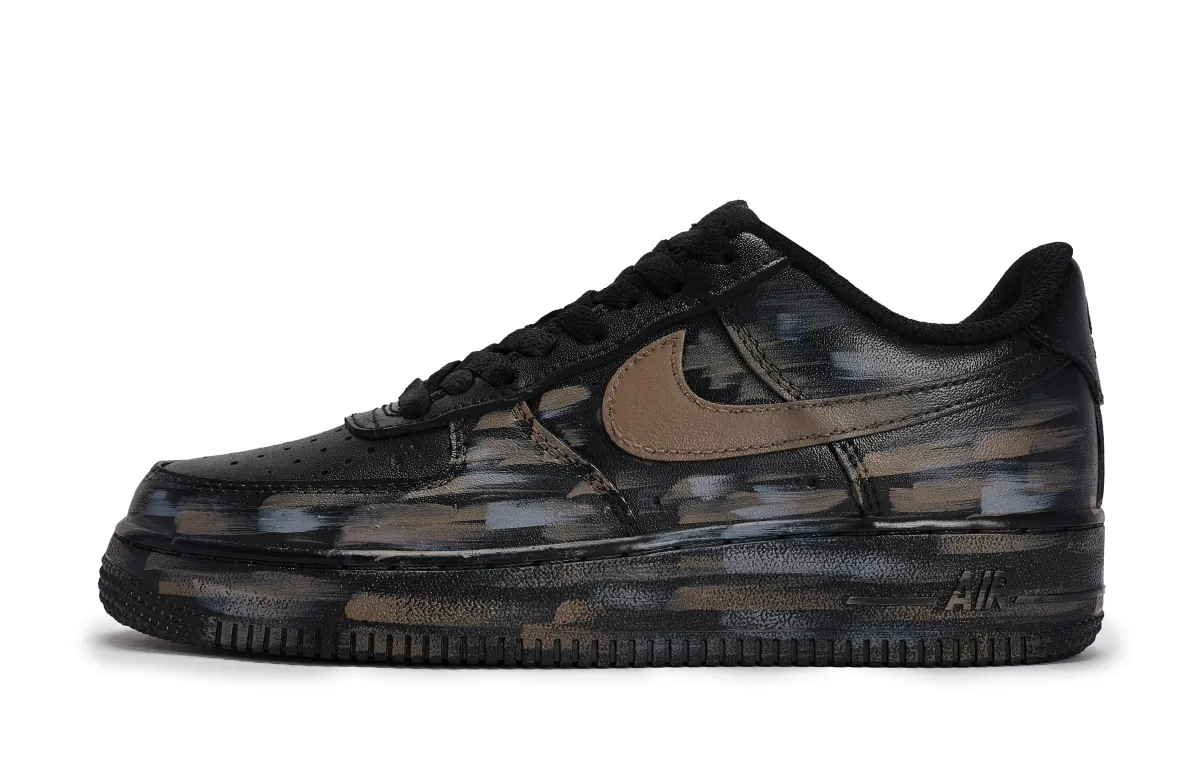 Nike Air Force 1 Skateboard Shoes Unisex Low Top Black/Blue/Brown