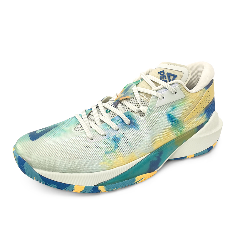 PEAK Lightning 10 Basketball Shoes Men’s Low Top Milk Jade/Caribbean Blue