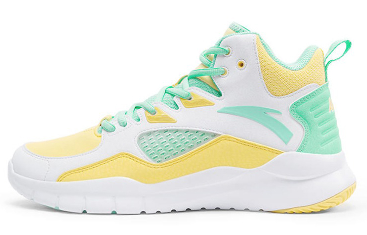 ANTA Star Trail 4 Basketball Shoes Men's High Top White/Green/Yellow