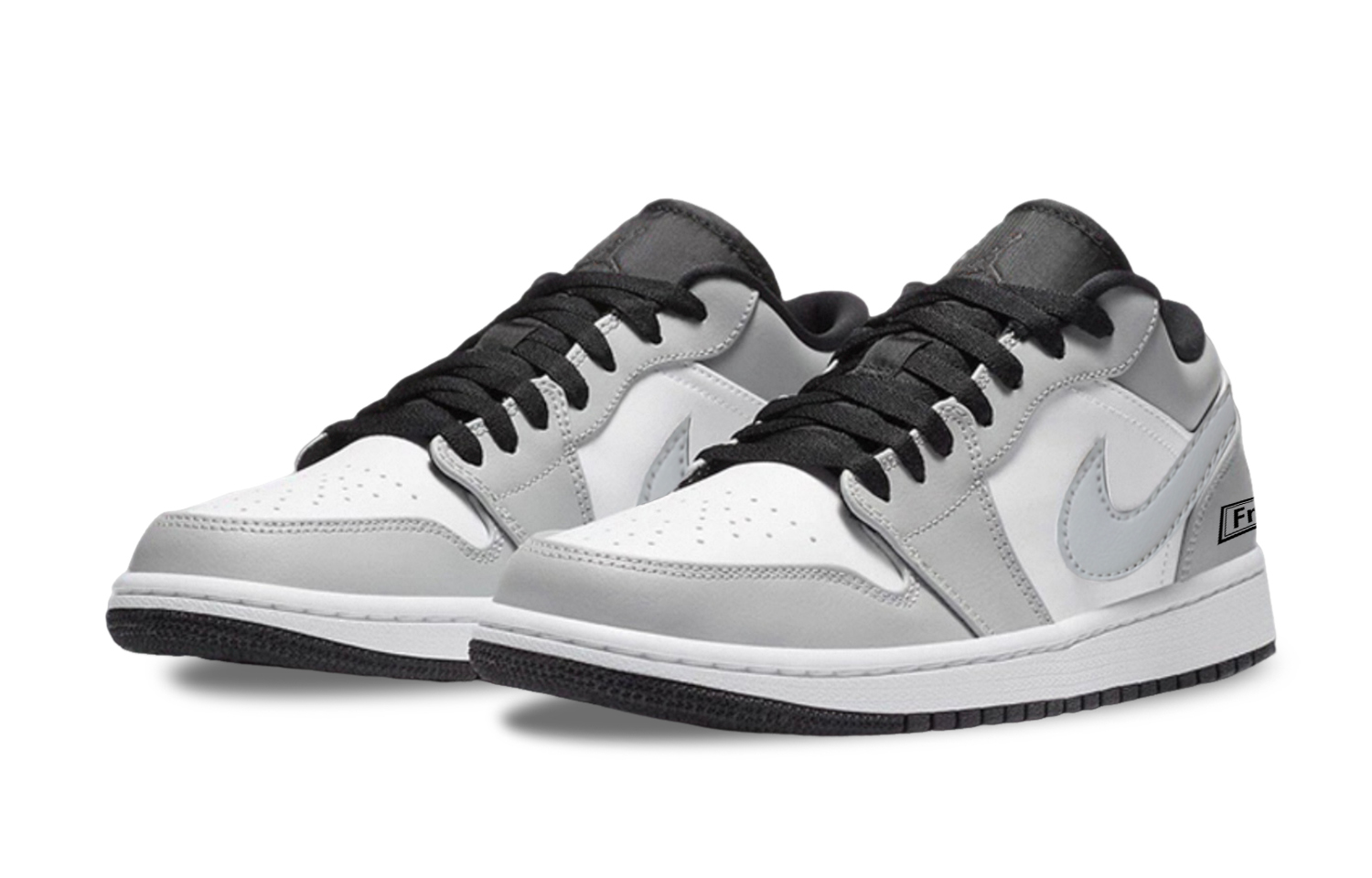 Jordan Air Jordan 1 Present Abrasion Resistant Low Top Vintage Basketball Shoes Unisex Smoke Gray