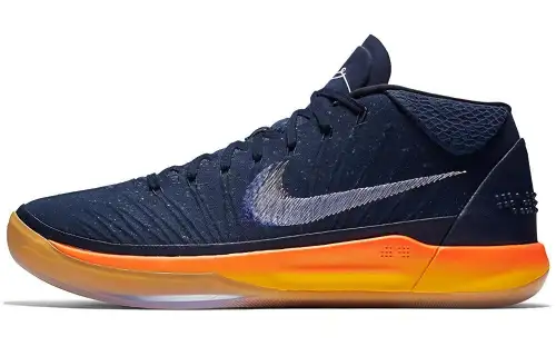 Nike Kobe AD Rise Kobe Round-head lace, non-slip and wear-resistant, middle-top practical basketball shoes, men's navy blue
