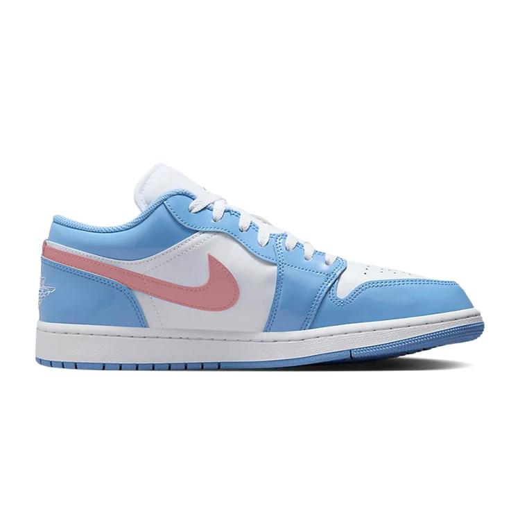 Jordan Air Jordan 1 Slip Resistant Abrasion Resistant Low top Vintage Basketball Shoes Unisex Blue White