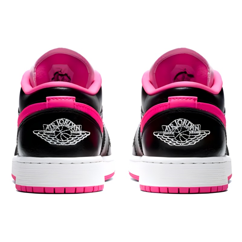 Женские кроссовки Jordan Low (черно-розовые) — Чёрный / розовый — фото 5