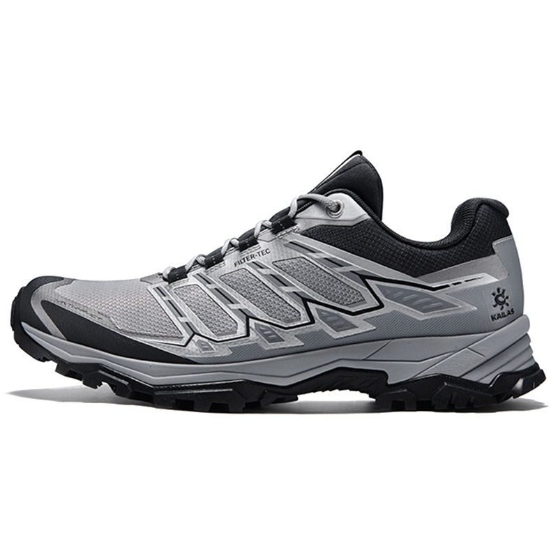 KAILAS Slip Resistant, Abrasion Resistant, Waterproof, And Breathable Low top Hiking Shoes Men’s Metallic Silver Gray