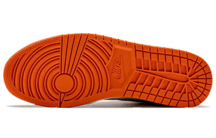Мужские кроссовки Jordan Air Jordan 1 Retro Reverse Shattered Backboard (бело-оранжевые) — 白/健身红/狼灰 — фото 5