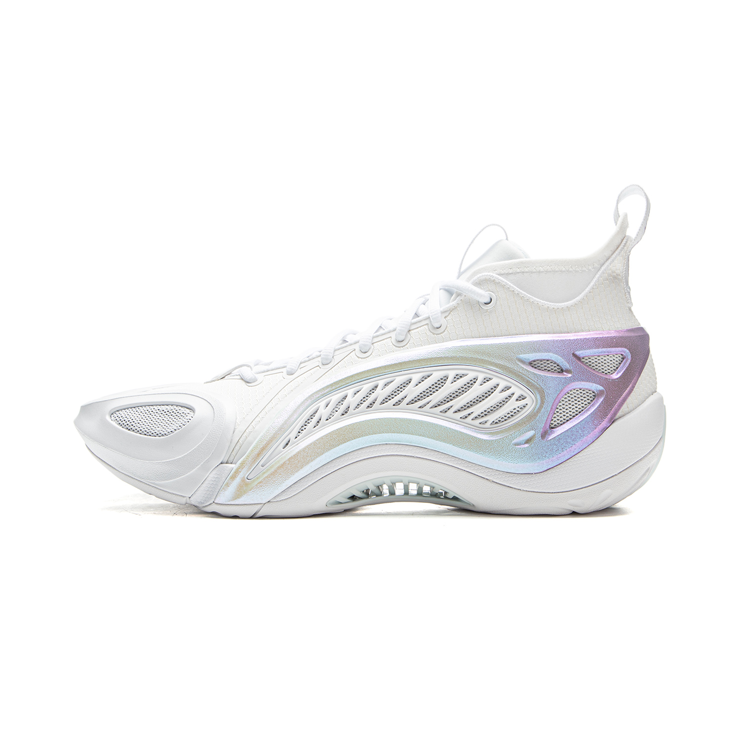 Li Ning Cushioning Slip Resistant Abrasion Resistant Breathable Rebound Grip Mid top Outdoor Basketball Shoes Men’s