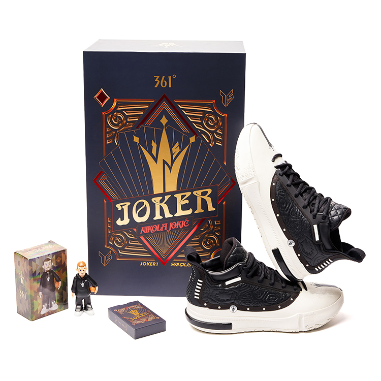361° Joker Nikola Jokić The Legend Basketball Shoes Men’s High Top Obsidian Black/Feather White