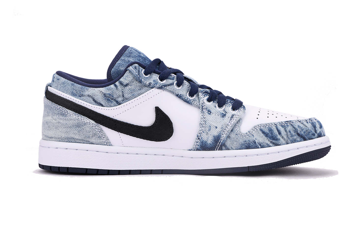 Jordan Air Jordan 1 Slip Resistant Coverage Low top Vintage Basketball Shoes Men’s White Blue