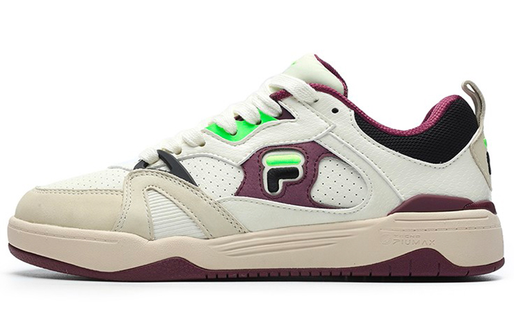 FILA FUSION Smash Leather Low top Vintage Basketball Shoes Women’s White Purple