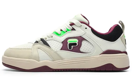 FILA FUSION Smash Leather Low top Vintage Basketball Shoes Women's White Purple