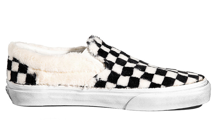 Кеды Vans slip-on sherpa' (черно-белые) — фото 3