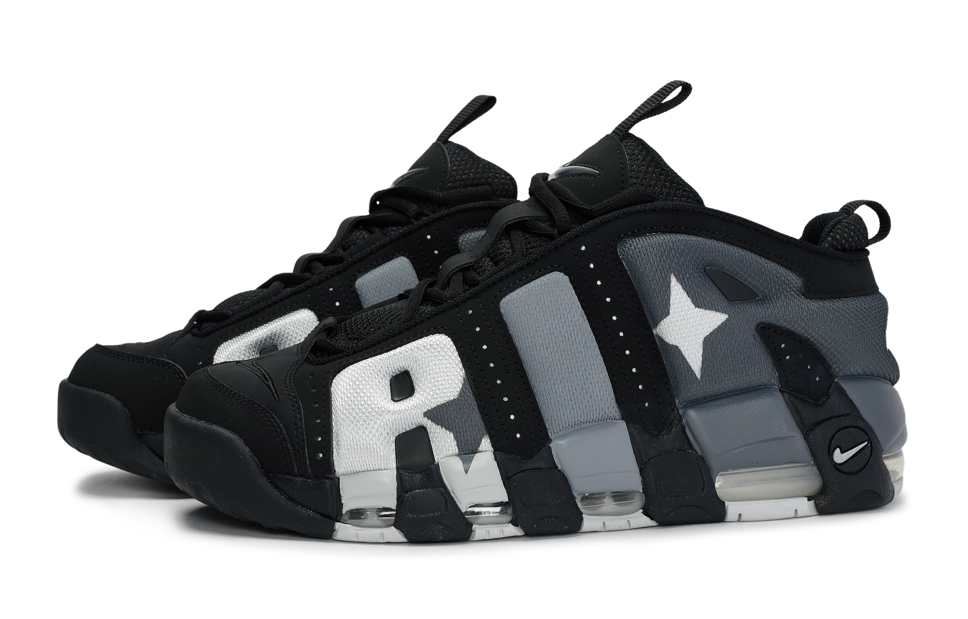 Nike Air More Uptempo 811 Manufacturing, Reverse Starlight, Special Shoe Box Stars Slip Resistant Abrasion Resistant