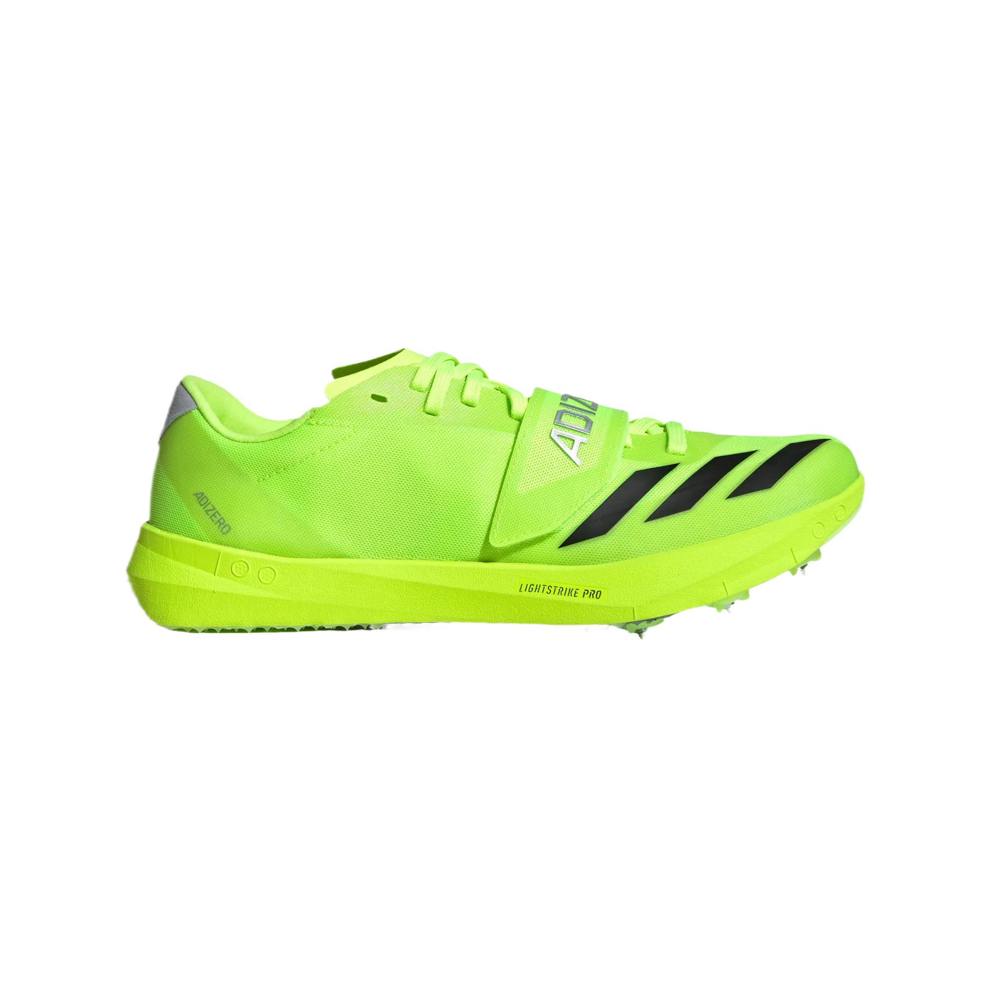 Adidas Adizero TJ/PV Track And Field Lucid Lemon Core Black Silver Metallic